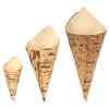 BambooMN 3.15" x 1.38" Premium Appetizer Bamboo Leaf Food Cone, Natural Disposable, Great for Catering, Parties and Home Use, 100 Pieces