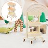 LUOZZY 2 PCS 1:12 Dollhouse Mini Shopping Cart 3 Tier Miniature Rolling Cart Storage Display Shelf with Wheels Dollhouse Furniture Accessory