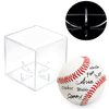 2 Pack Baseball Display Case - UV Protected Acrylic Holder for Display, Clear Display Case Baseball Box Memorabilia Showcase Autograph Ball Protector - Fits Official Size Ball (2 Pack)