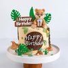 14Pcs Woodland Animals Figures Cake Topper Forest Bear Cake Toppers Forest Animals Birthday Decoration for Baby Shower Birthday