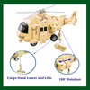 OCCAFY Military Helicopter Toy with Lights and Sound Sirens,Friction Powered Boys Army Toys,Rescue Vehicles Toys for Kids Aged 3 and Up,Best Toddler Kids Boys Gifts