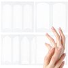 1672 Pieces French Tip Nail Art Stickers, 5 Designs French Manicure Strips Stickers, Self-Adhesive Nail Tips Guides Decals for Edge Auxiliary DIY Decorations Tools (40 Sheets)