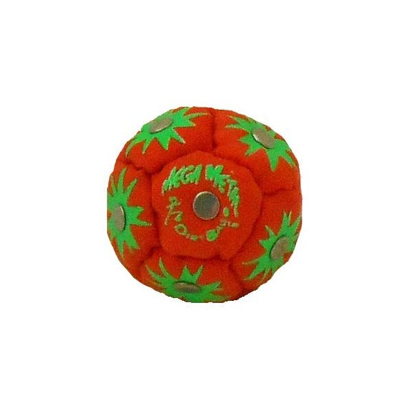 DIRTBAG Mega Metal Footbag Hacky Sack, Handmade Footbags, Flying Clipper Original Design, Steel Pellet Blend - Orange.
