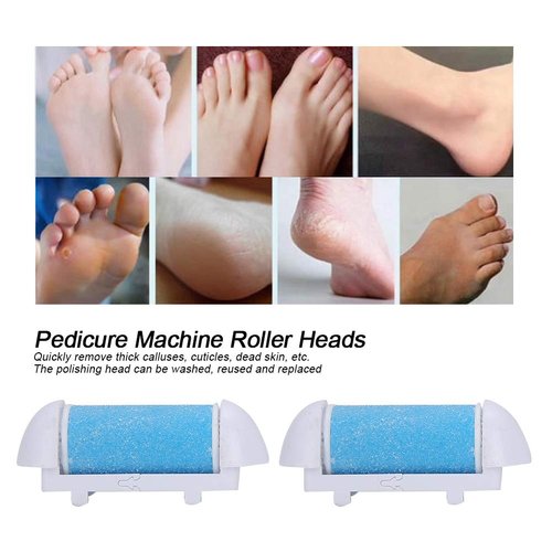 Personal Pedi By Laurant 2 Pack Replacement Rollers Heads for Electric Callus Remover Professional Foot File Pedicure Tools for Feet Callus Shaver Pedicure kit for Cracked Heels and Dead Skin