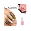 YIMART 10g Fast Drying Strong Adhesive Glue for False Nail Tip Manicure Decoration Nail Glue with Brush (4pcs)