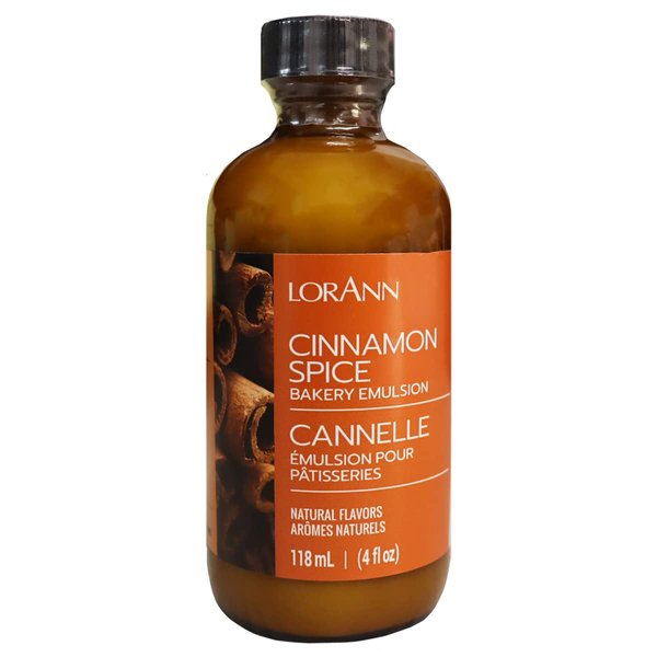 Lorann Oils Cinnamon Spice Bakery Emulsion: True Cinnamon Essence, Perfect for Enhancing Spiced Undertones in Baked Goods, Gluten-Free, Keto-Friendly, Cinnamon Extract Alternative for Your Kitchen