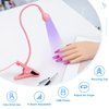 krofaue UV Nail Polish Curing Lamps, Gel UV Gooseneck Nail Lamp 3W 5V Gel Nail Polish UV Light with 4 Levels Setting Lamp Clip Professional Nail Dryer for Gel Polish Curing Nail Tips Art Tools