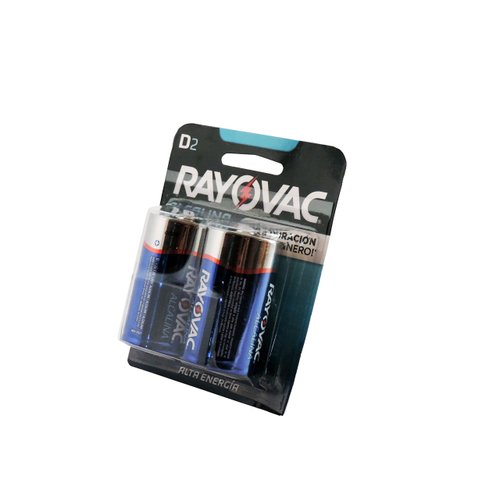 Rayovac D Alkaline Batteries, 813-2F, 2 Pack
