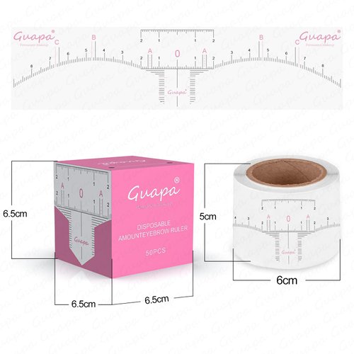 Eyebrow Mapping Set with Disposable Brow Ruler Sticker,Black Mapping Strings, Razor Blade,Pull Cord Peel-off Eyebrow Pencil for Microblading Tattoo Brows Lip Shading and Brow Measuring