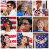 Aresvns Independence Day Temporary Tattoo 32 Sheets,USA Flag Sleeve Tattoo,Red White and Blue Party Supplies, 4th of July, Memorial Day, Labor Day Decorations Patriotic Tattoos