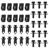 Qboonpt 35PCS Engine Under Cover Splash Shield Body Bolts Screws, Bumper Guard Fender Liner Retainer Rivet Clips, 3 Sets U-Nut Hardware Kits, Replacement for G35 G37 FX35 FX45 (Black)