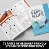 Fun With: Paper Planes - Build & Fly Activity Set, 60 Folding Paper Sheets, 16 Unique Designs, Instruction Book, Elastic Bands & Clips, Kids Ages 8+