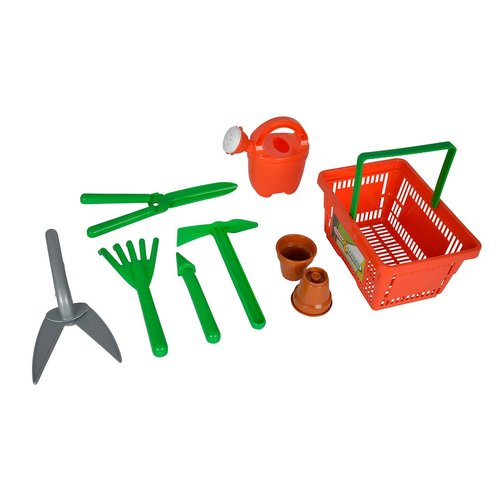 Simba 107134088 "Green Garden in Basket Garden Tools Set