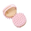 PurePamper BPA-Free Silicone Bamboo Hair Scalp Massager and Body Brush-Promote Relaxation-Increase Blood Circulation-Removing Dandruff (Pink)