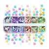 Rabbit Nail Art Glitter Sequins 12 Grids Nail Sequins 3D Holographic Rabbit Nail Decals Flakes for Acrylic Nails Manicure Paillettes Ultra-thin Glitters Nail Art Supplies for Women Nail Art Decoration