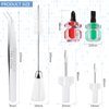 6 Pieces Sewing Machine Cleaning Kit Includes Tweezers Double Headed Lint Brush 4 Pieces Short Screwdriver, Flathead Cross Head Screwdrivers Mini Portable Screwdriver for Repair Machine Sewing Tools