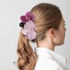 Orchid Hair Clip Butterfly Orchid Hair Claw Clip for Women - Hawaiian Flower Hair Clips Orchid Hair Clips For Women - Womens Floral Hair Claw Clips - Stylish Floral Hair Accessories (Pink-Purple)