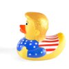 Nuwani 4" Mr President Donald Trump Rubber Duck 2024 Electoion with USA Flag MAGA Squeak Bath Toys Stars and Stripes American Patriotic Rubber Duckies Decoration Baby Adults, Yellow