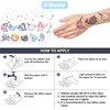 Narwhal Temporary Tattoos - Themed Whale Unicorn Birthday Party Supplies Decorations 96PCS Tattoos Stickers Party Favors Animal Fun Super Cute Kids Girls Boys Gifts Classroom School Prizes Christmas