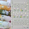 5pcs Embossed Daisy Nail Stickers Micro-carving Flower Nail Stickers Small Daisies Pink Butterfly Flower Nail Decals for Nail Art Supplies Daisy Flowers Nail Art Stickers Floral Stickers for Nails DIY