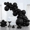 PartyWoo Black Balloons, 100 pcs Matte Black Balloons Different Sizes Pack of 36 Inch 18 Inch 12 Inch 10 Inch 5 Inch Black Balloons for Balloon Garland or Balloon Arch as Party Decorations, Black-Y18