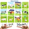 RCOMG 12 PCS Mini Farm Animal Figures, Plastic Miniature Farm Animals Toy Figurines, Educational Poultry Animal Figurines Cake Topper with Cow Horse Chicken Sheep Donkey Goose Duck Pig Dog