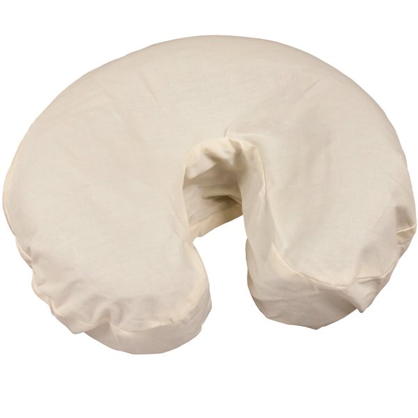 Body Linen Simplicity Poly Cotton Massage Face Cradle Covers (Natural, 1 Pack) - Clean, Crisp Fabric for Frequent Use and Washing, Colorfast and Latex-Free, Fits All Standard Massage Tables