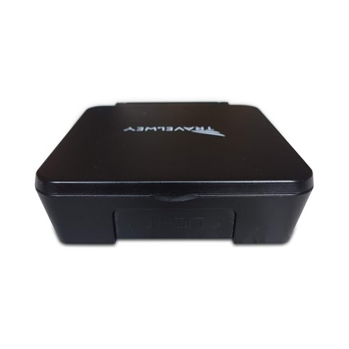 Digital Travel Alarm Clock - No Bells, No Whistles, Simple Basic Operation, Loud Alarm, Snooze, Small and Light, ON/Off Switch, 2 AAA Battery Powered, Black