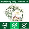 Woodland Baby Shower Party Supplies, Woodland Animal Baby Shower Decorations Include Plates, Napkins, Forks, for Animal Theme Woodland Creatures Party Decorations, Serve 24