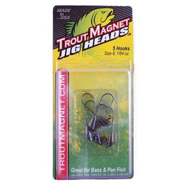 Leland Lures Trout Magnet Black Jigheads Fishing Equipment,Black/Silver, 1/64oz