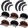 10 Pieces Bump Up Hair Accessories Volume Insert Set Styling Insert Braid Tool Bump It Up Volume Hair Comb Hair Bump Base for Women Girls (Black, Brown)