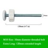 Baby Gate Guru Extra Long M10 (10mm) Spindle Rods for Pressure Mounted Baby and Pet Safety Gates 4 Pack Replacement Set (10mm, White)