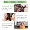 Hair Oil Capsules, Hair Treatment Serum Oil Capsules Contains Moroccan Oil, Camellia Seed Oil, Vitamin A,C,E & B5, Hair Care Vitamin Capsules for Repairs Hair Dryness, Rough Hair (30pcs, Green)