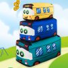 OUKEYI 11.8 Inch/30cm Car Plush Toy Simulation Bus Cute Cartoon Pillow Filling Car Plush Pillow Toy Gift Children's Birthday Party Gift (green)
