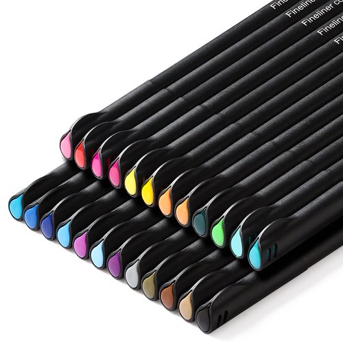 Upanic Journal Pens,24 Colorful Planner Pens,Fineliner Colored Pens,Fine Tip Drawing Pens Porous Fineliner Pen for Journaling,Writing Note,Coloring for School Supplies