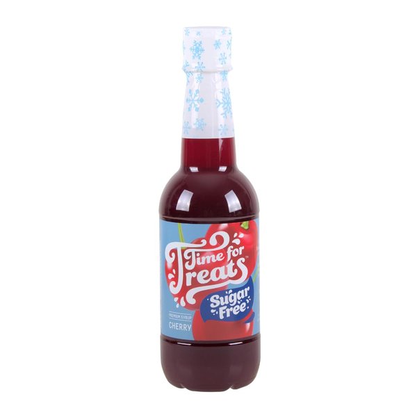Flavored Syrup for Snow Cones, Homemade Sodas, Cocktails, Coffee, Baking and More - Time For Treats 16.9 Fluid Ounce Bottle (Cherry - SUGAR FREE)