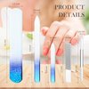 Lanties 5 Pcs Glass Nail File Set Callus Remover Foot Rasp Manicure Tool Include 2 Crystal Glass Nail File 1 Cuticle Pusher 1 Glass Foot File 1 Nano Nail Shiner Nails Buffer Polisher