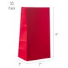 Red Party Favor Bag - 50 Pack Red Kraft Paper Lunch Food Grade Gift Bags for Chinese New Year, Valentine's Day, Christmas and 4th of July - 5"x3"x9"