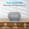 Reacher Auto-Dimmable Sound Machine Alarm Clock with Night Light, 20 Soothing Sounds, LED Digital Display, Sleep Timer, Precise Volume Control, White Noise Soother for Baby, Adults, Bedrooms