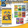 BOIKOKY 148Pcs Monster Truck Party Favors Set - 24 Monster Truck Notebooks, 24 Decorative Pens, 100 Stickers for Kids Monster Truck Themed Birthday Party Class Prizes Supplies
