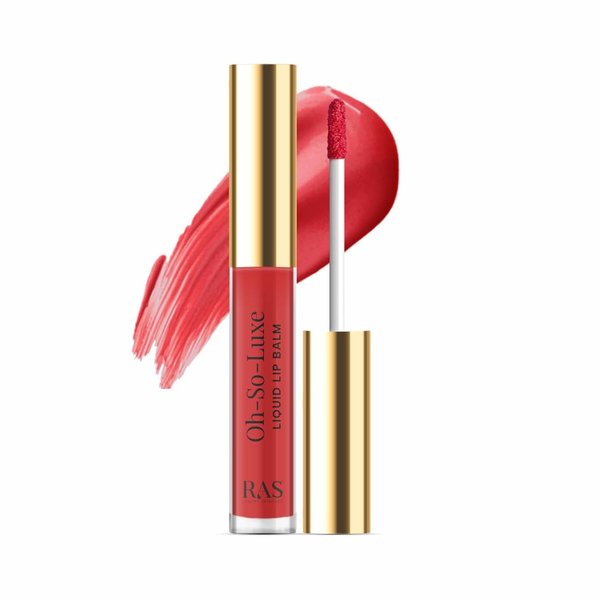 Oh-So-Luxe Liquid Tinted Lip Balm, Hydrating & Nourishing Tinted Lip Oil for dry dark lips, results in Soft & Glowing Lips, Moisturizing, Non-Sticky Berry Red Shade - 0.10 Fl Oz - RAS LUXURY OILS