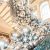 PartyWoo Metallic Silver Balloons, 50 pcs 12 Inch Silver Metallic Balloons, Silver Balloons for Balloon Garland or Arch as Wedding Decorations, Birthday Decorations, Party Decorations, Silver-G102
