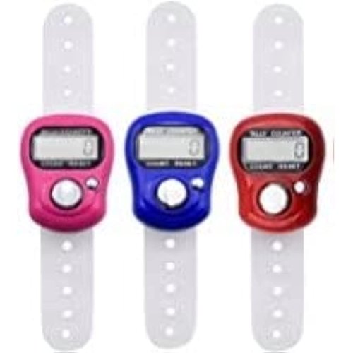 Electronic Finger Counter,(3 Pack),5 Digit LCD Electronic Digital Display Finger Hand Tally Counter Counting for Golf,Goods Counting,Lap & Knitting.