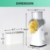 REDPANT 5 in 1 Rotary Cheese Grater, Manual Hand Crank Cheese Grater With Reinforced Suction & 5 Interchangeable Blades, Multifunctional Cheese Shredder, Easy to Use and Clean, White