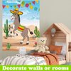 PLULON Pin The Tail on The Donkey Birthday Games for Kids Mexican Donkey Game Poster with Tail Stickers Donkey Party Favors Carnival Birthday Fiesta Home Wall Decor Classroom Family Activities