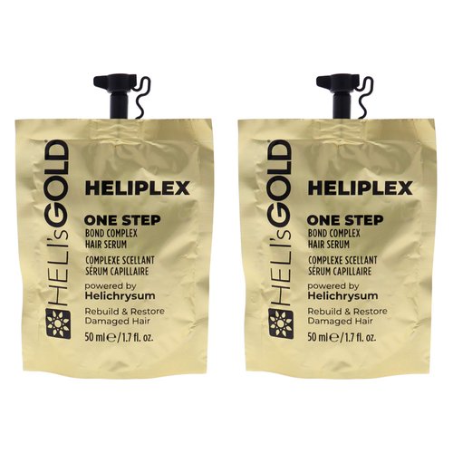 Helis Gold Heliplex One Step Hair Serum for Unisex - 1.7 oz Serum - Pack of 2