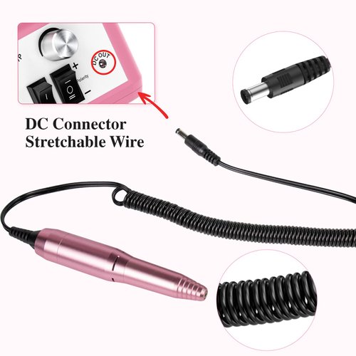 Nail Drill Handpiece Replacement for Professional Nail Drill Machine, 20000 RPM Handpeice Replacement Parts for SUBAY, ALLE˙S, HOINVO and JIASHENG, Pink