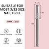 C12rtive 100 Pcs 3mm Small Sanding Bands & 2Pcs Small Mandrel Bit Sanding Bands for Nail Drill,240# Upgrade 3mm Mini Sanding Bands for Professional Manicures and Pedicure with Stainless Steel Shaft
