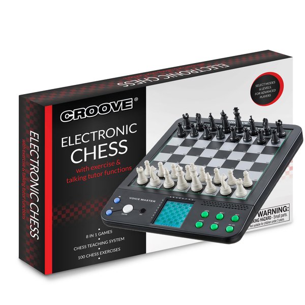 Electronic Magnetic Chess and Checkers Set 10", 8-in-1 Board Games, Digital Staunton Chess Board Game Sets for Adults & Kids, Teenager Toys, Gifts for Boys and Girls Ages 7 8 9 10 11 12+ Years Old