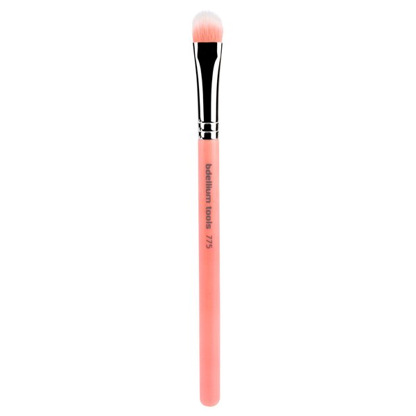 Bdellium Tools Professional Makeup Brush - Pink Bambu Series 775 Duet Fiber Shader - With Soft Synthetic Fibers, For Shading Eyeshadow (Pink, 1pc)
